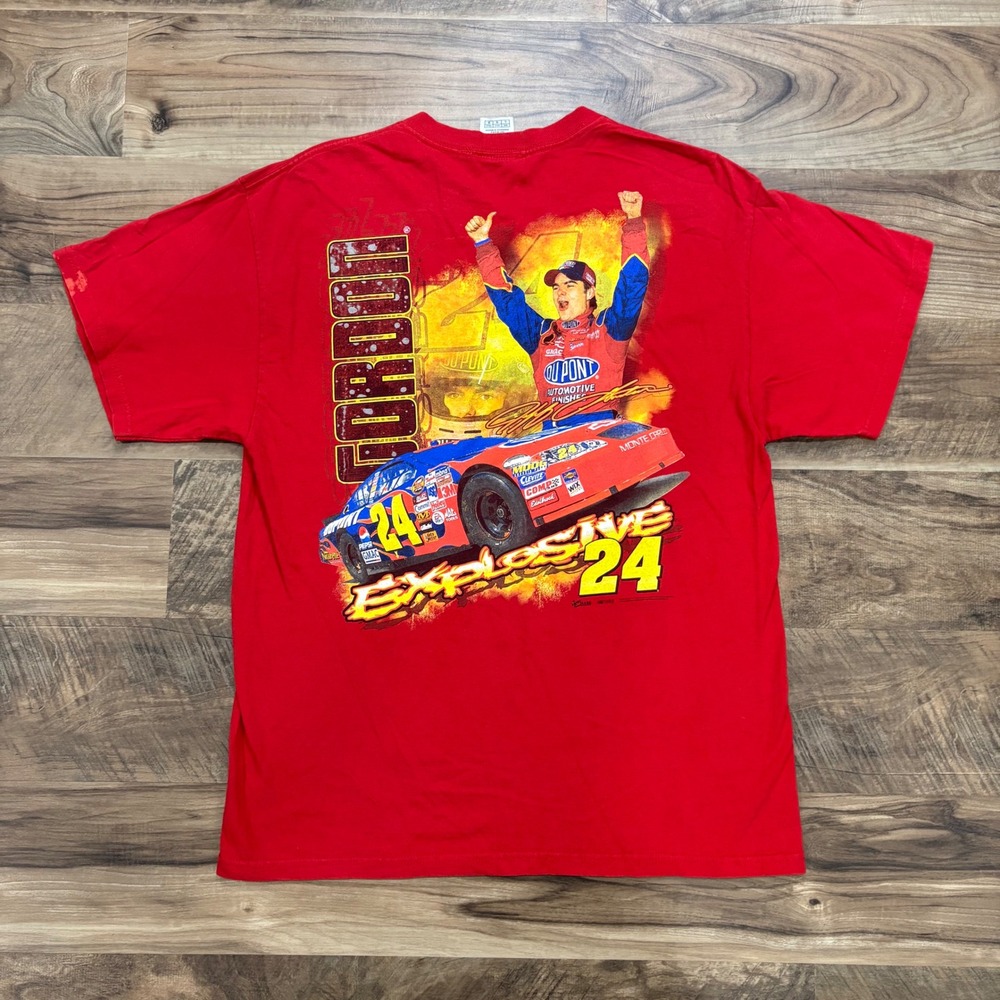 Vintage Y2K Chase Authentics Jeff Gordon T-shirt Mens M Red NASCAR Racing Tee